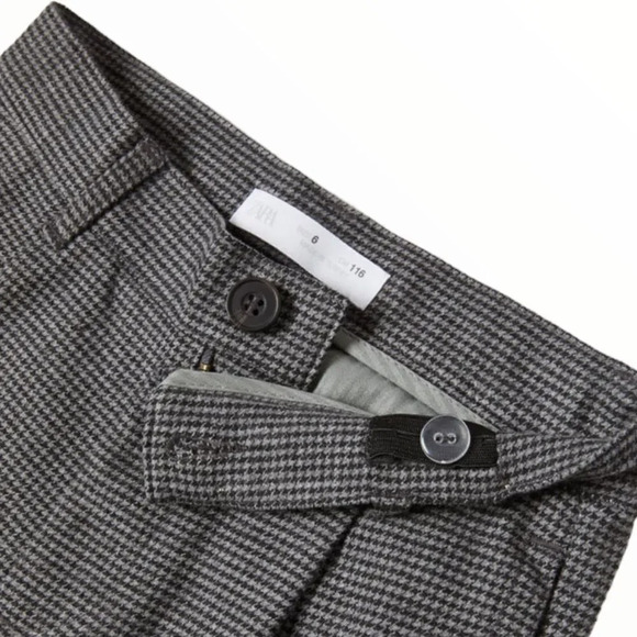 ZARA Kids | Gray | HOUNDSTOOTH PANTS - Picture 3 of 5